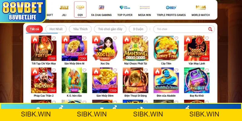 Nổ Hũ 88VBET - Kho Game Slot Đẳng Cấp Hàng Đầu Châu Á - SIBK